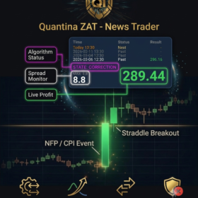 Quantina Forex News Trader EA cBot for cTrader platform panel image